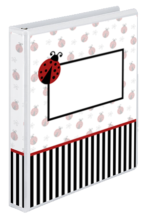 Ladybug Cookbook Binder Cover Design