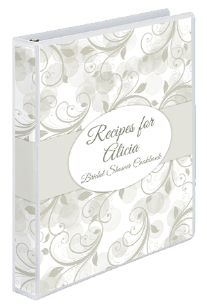 Taupe Cookbook Binder Cover Design